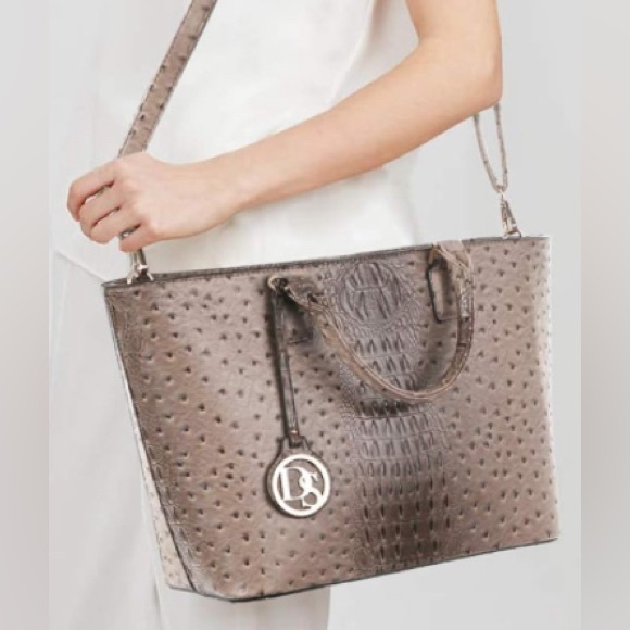 Handbags - Faux Ostrich Tote Bag Large purse